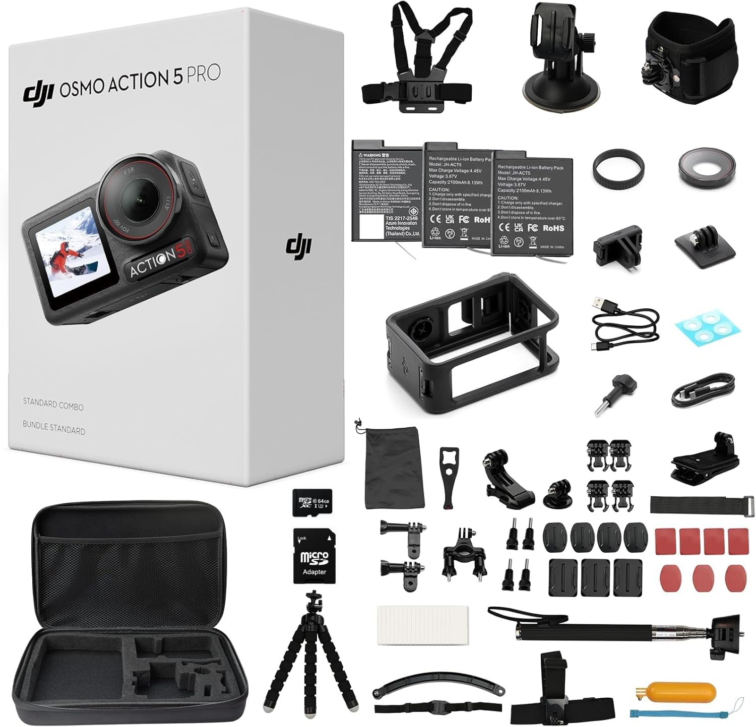 Amazon.com : DJI Osmo Action 5 Pro Waterproof Action Camera Bundle